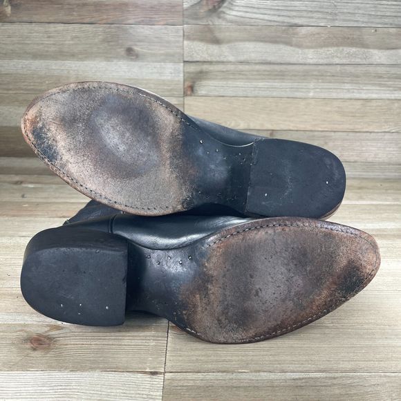 Cody James Boots Mens 9 D Black Leather Cowboy Western Almound Toe Pull On - Picture 7 of 10